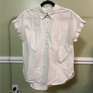 Talbots White Casual Button Down Shirt